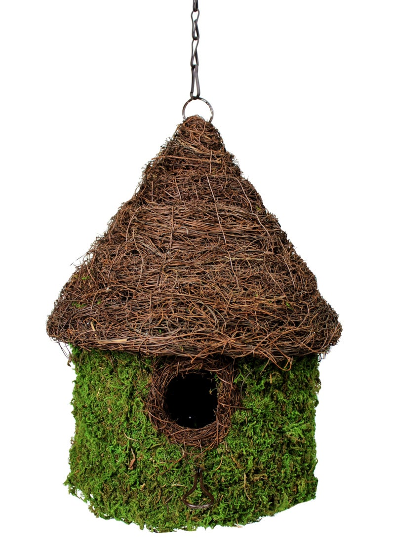 SuperMoss (56013) Bungalow Birdhouse with Chain, 11 by 15-Inch, Fresh Green